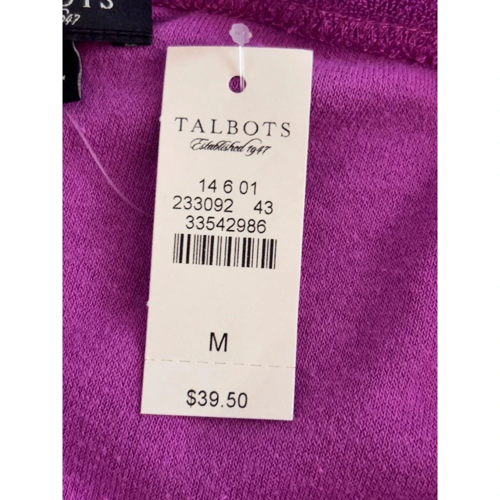 Talbots Womens Mini Skirt M Purple Terry Cloth Pocket Drawstring Y2K Coastal NEW